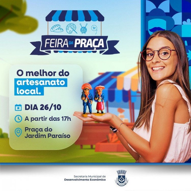 LEM: Feira da Praça do Jardim Paraíso será realizada no dia 26 de outubro