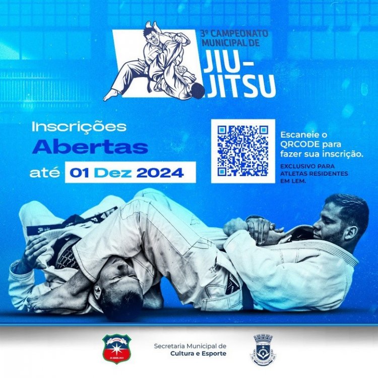 LEM: Inscrições abertas para o 3º Campeonato Municipal de Jiu-Jitsu